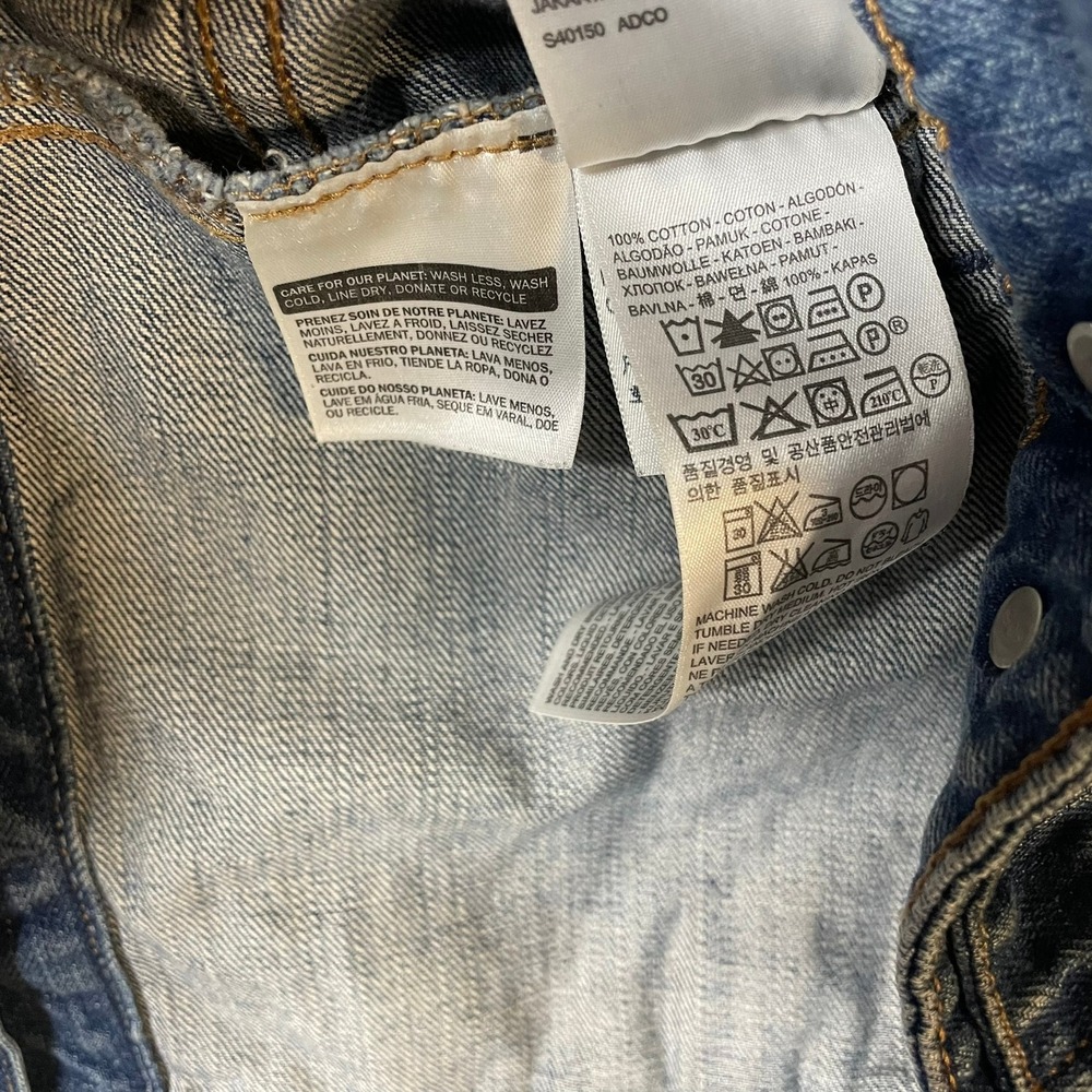 Levi Strauss & Co Denim Jacket Blue Trucker Style Made in Colombia‎ Size L G - Picture 7 of 8